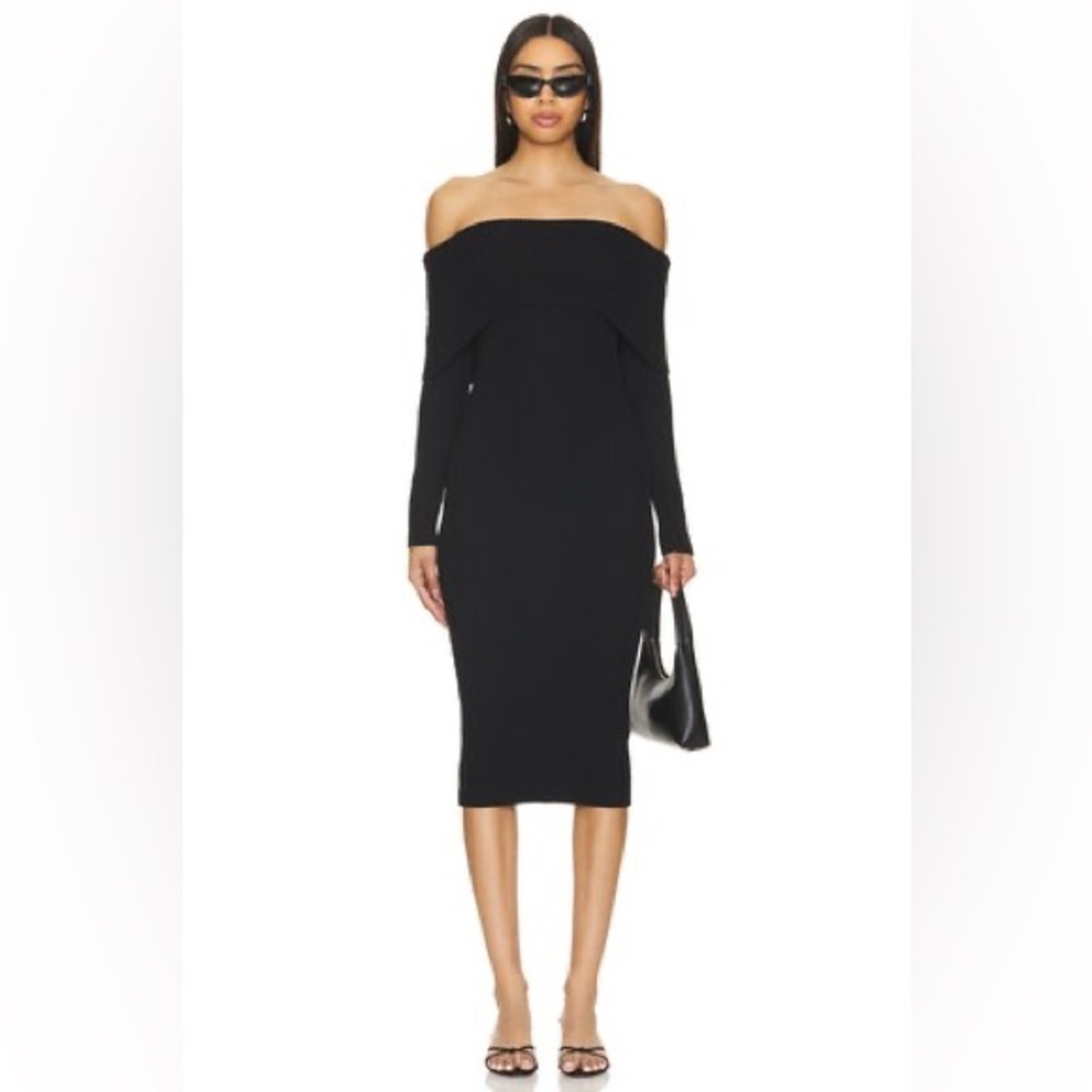 Revolve Loraine Midi Dress in Black size XS, easily fits a small